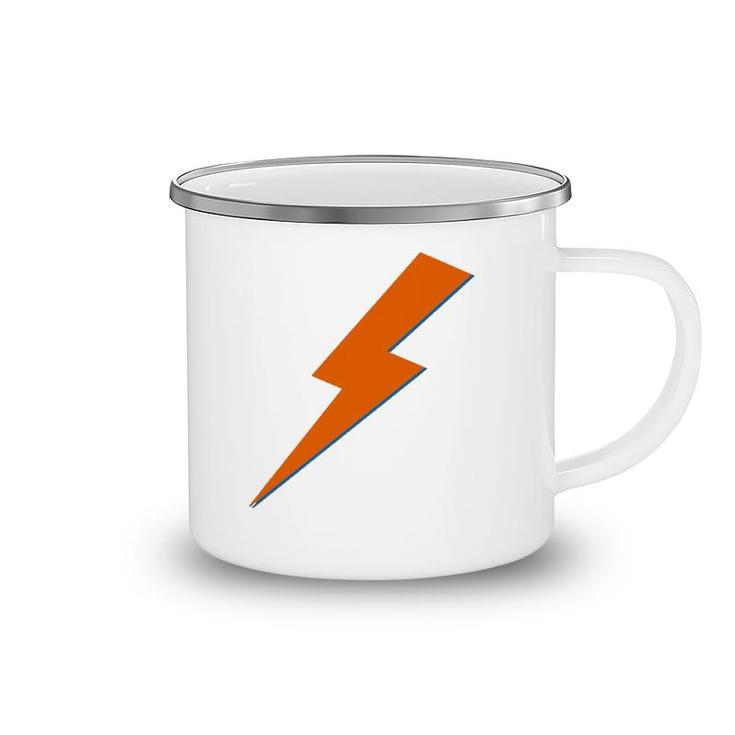 Cool Orange Blue Lightning Bolt Thunderlight Print Camping Mug