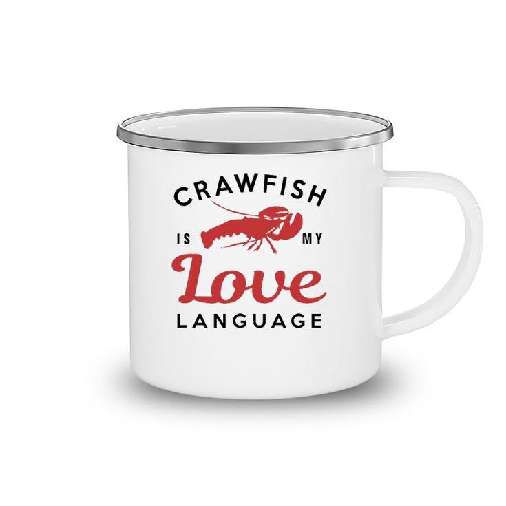 Crawfish Love Language Cajun Food Retro Gif Camping Mug