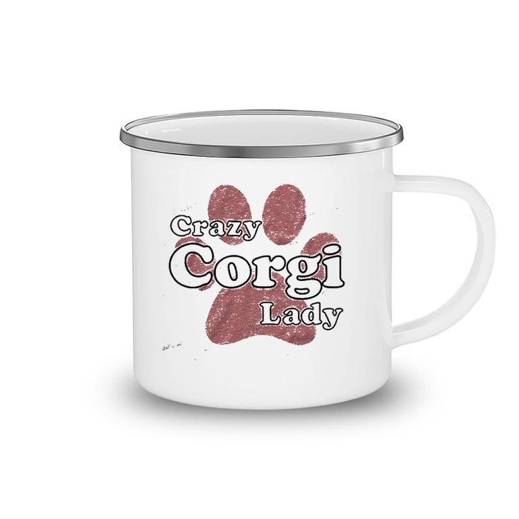 Crazy Corgi Lady Camping Mug