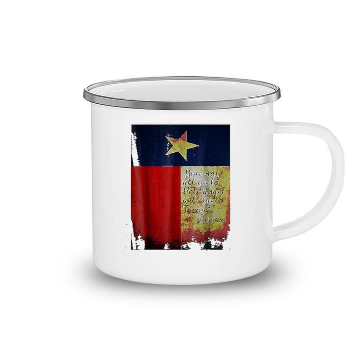 Crockett Texas Flag Camping Mug