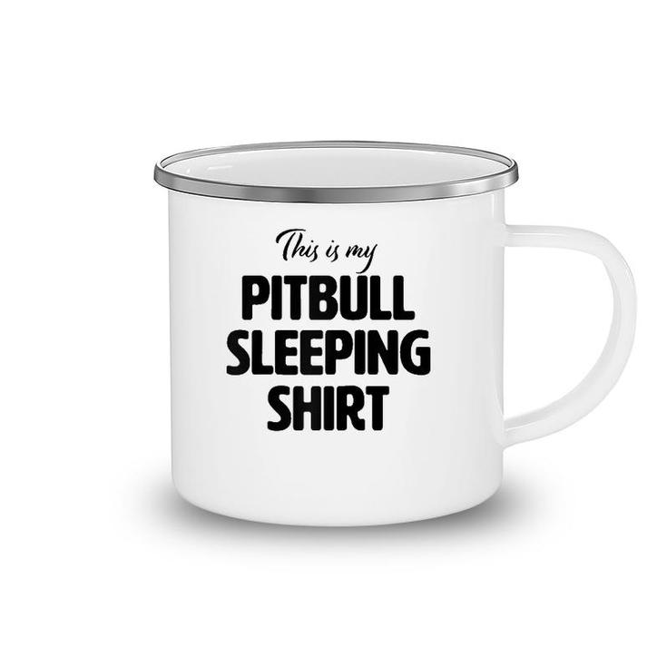 Cute & Funny Pitbull Sleeping Tee For Christmas Pitty Pyjama Raglan Baseball Tee Camping Mug