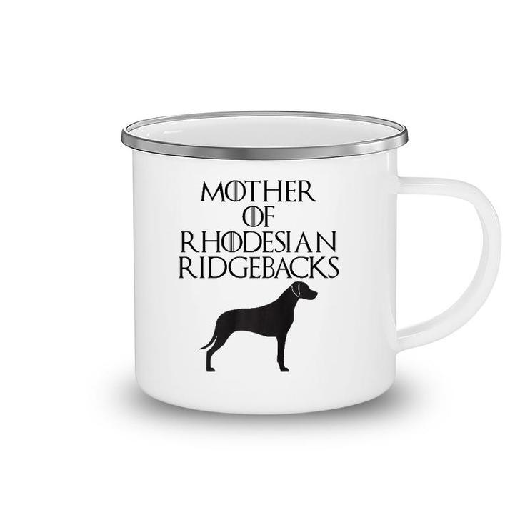 Cute Black Mother Of Rhodesian Ridgebacks Camping Mug