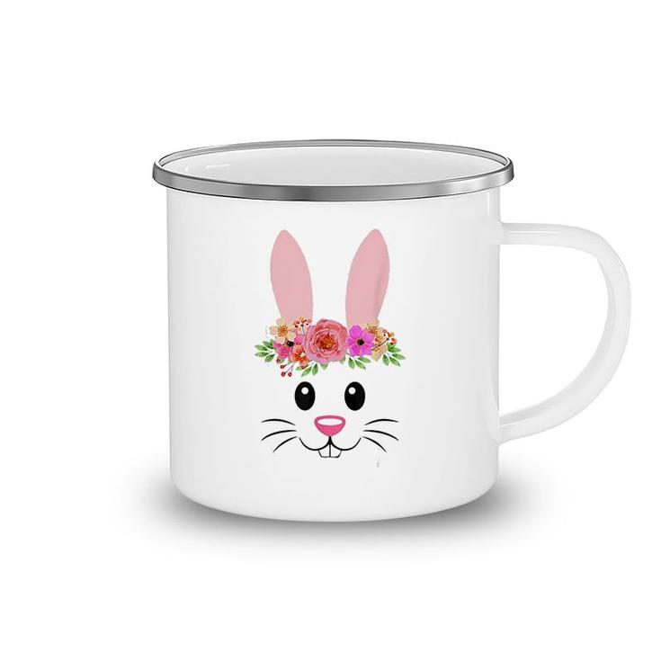 Cute Easter Bunny Face Camping Mug