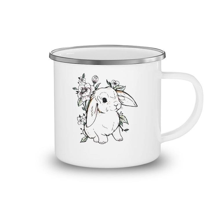 Cute Flower Rabbit - Bunny Lover Camping Mug