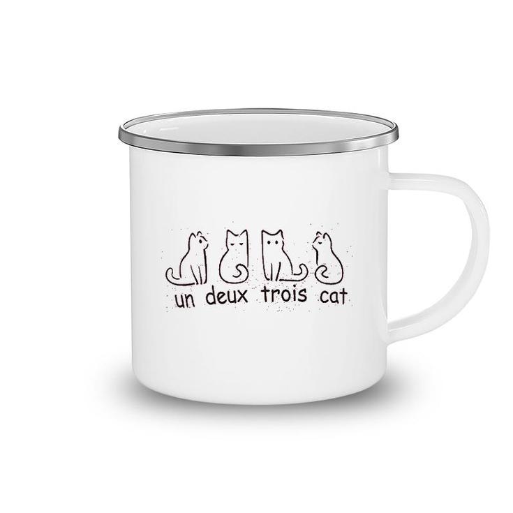 Cute French Cat Camping Mug