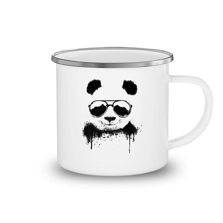Cute Giant Panda, Bear With Sunglasses Camping Mug