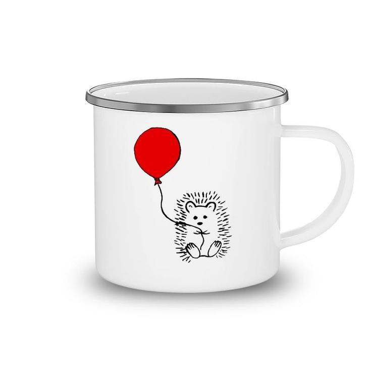 Cute Hedgehog With Red Balloon  - The Perfect Birthday Camping Mug