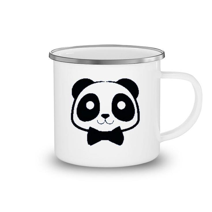 Cute Panda With Bowtie Camping Mug