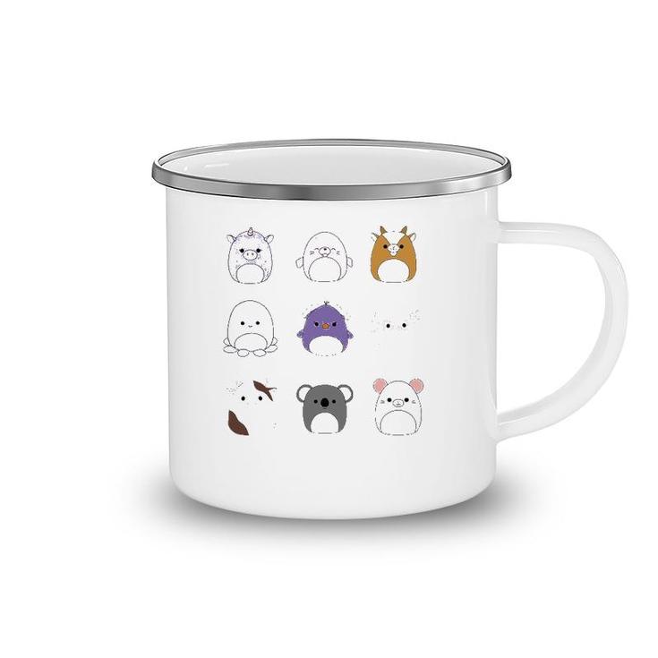Cute Unicorn Set Card Squishmallow Camping Mug