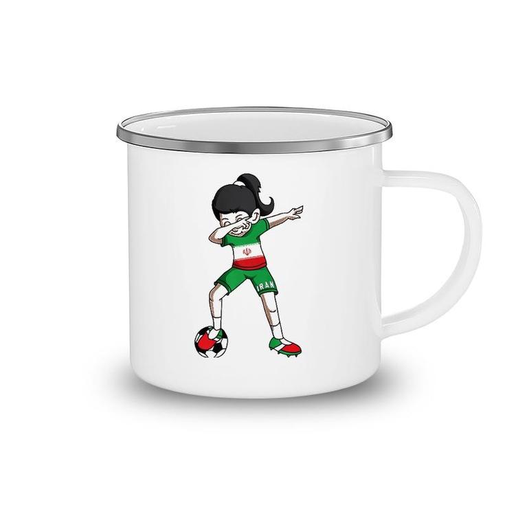 Dabbing Soccer For Girls Iran Football Fan Camping Mug