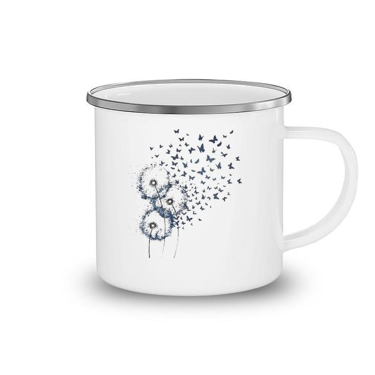 Dandelion With Butterfly Lover Gift Camping Mug