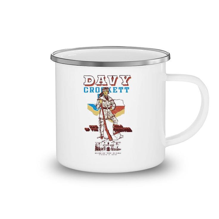 Davy Crockett Texas Alamo Cowboy Vintage Souvenir  Camping Mug