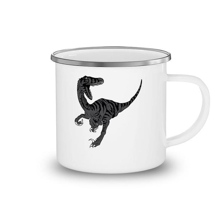 Dinosaur Lover Gift - Velociraptor Lovers Gift Camping Mug