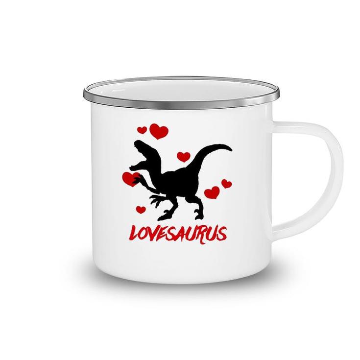 Dinosaur Valentine  Funny Valentines Day Gifts For Kids Camping Mug