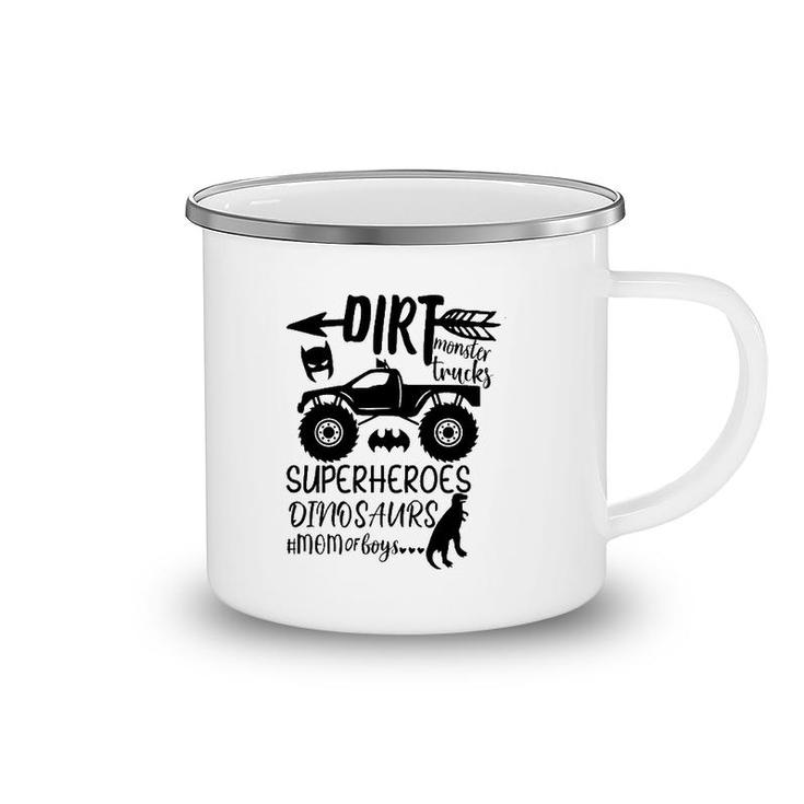 Dirt Monster Trucks Mom Of Boys Momlife Mother's Day Gift Camping Mug