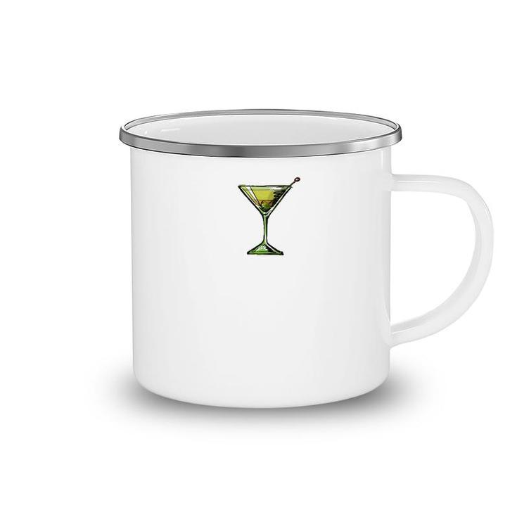 Dirty Martini Heartbeat Cocktail Glass Happy Hour  Camping Mug