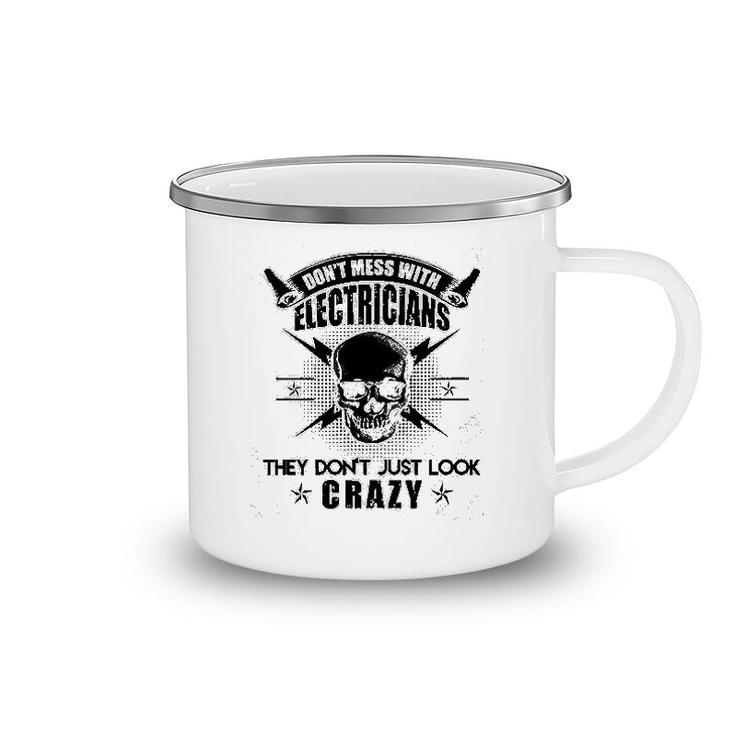 Dont Mess With Electrician Camping Mug
