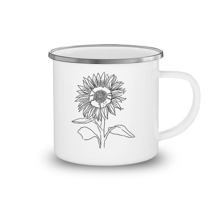 Drawing Of Flower Artist Tee Womans Top Nature Camping Mug