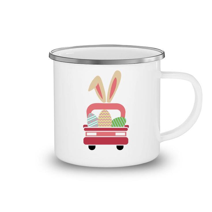 Easter Truck With Eggs Funny Camping Mug