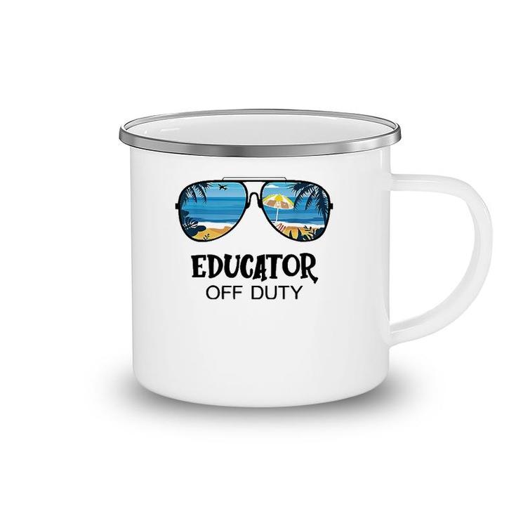 Educator Off Duty Sunglasses Beach Hello Summer Camping Mug