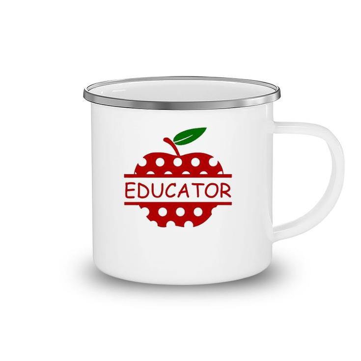 Educator Red Apple Teacher Gift Camping Mug