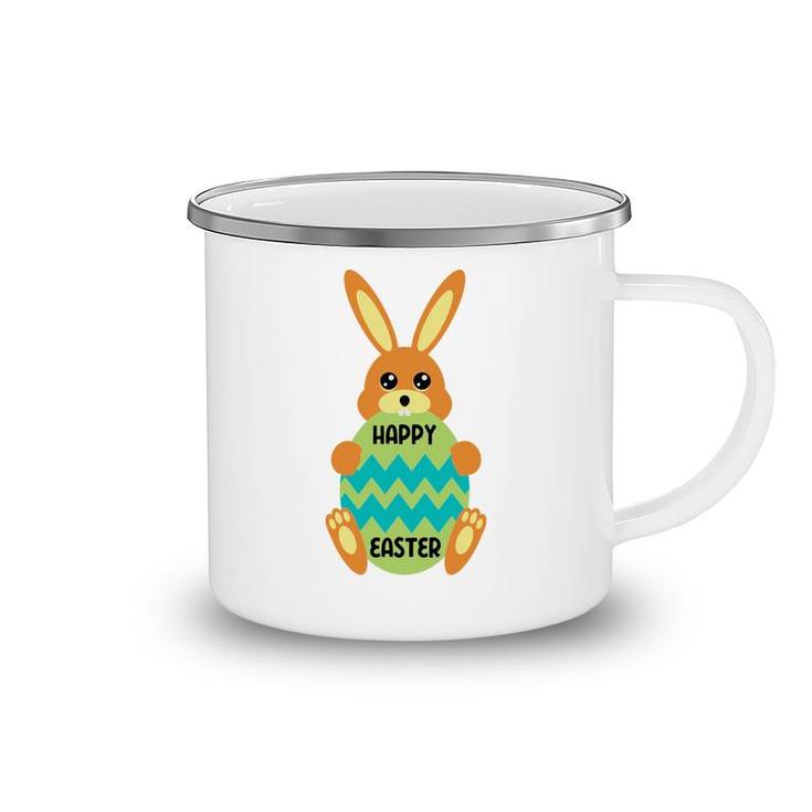 Egg Bunny Happy Easter Camping Mug