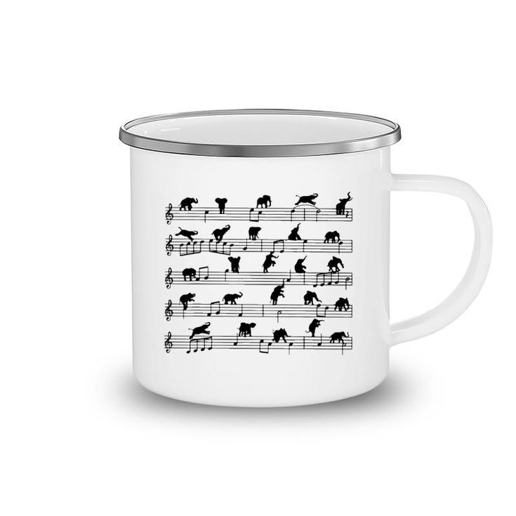 Elephant Music Sheet Camping Mug