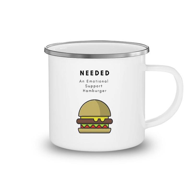 Emotional Support Hamburger Lover Gift Camping Mug