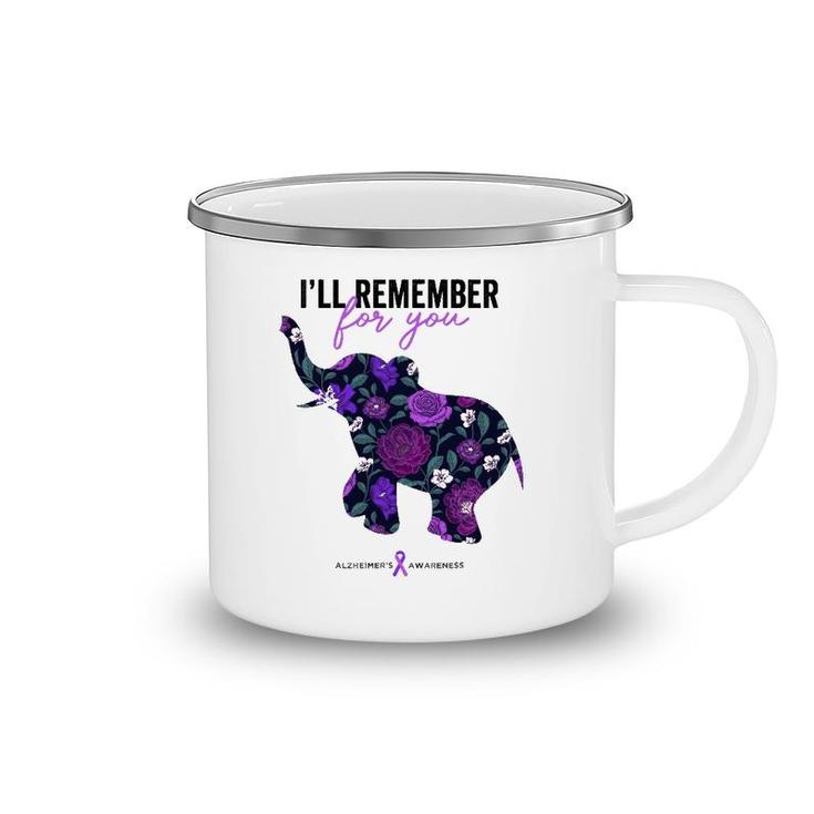 End Alz , I'll Remember For You, Alzheimers Awareness Camping Mug