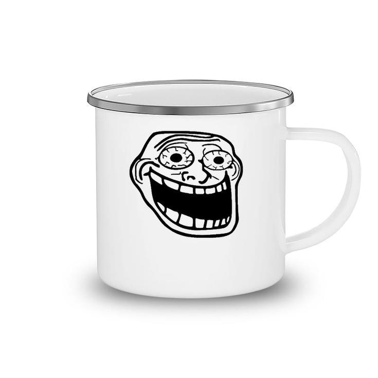 Excited Troll Face Meme Camping Mug