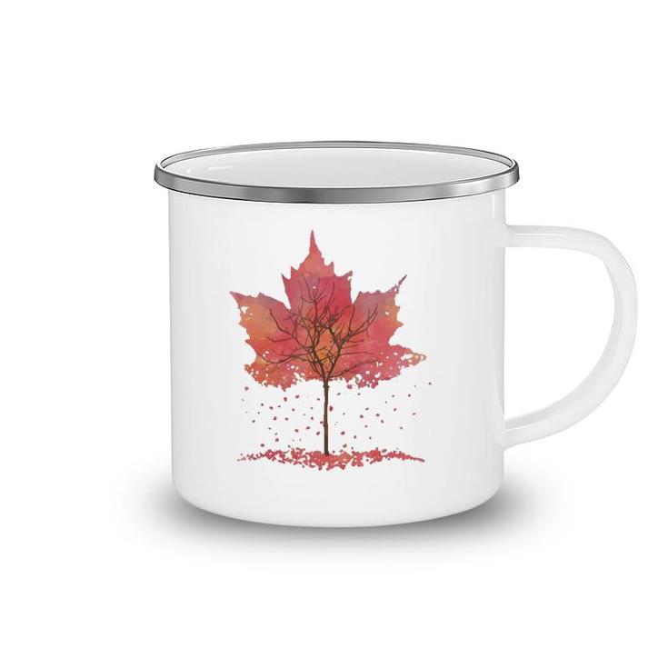 Fall Leaves Graphic Tee- Popular Fall Camping Mug