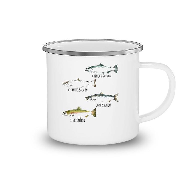 Fish Species Biology Different Types Of Salmons Fishing Camping Mug