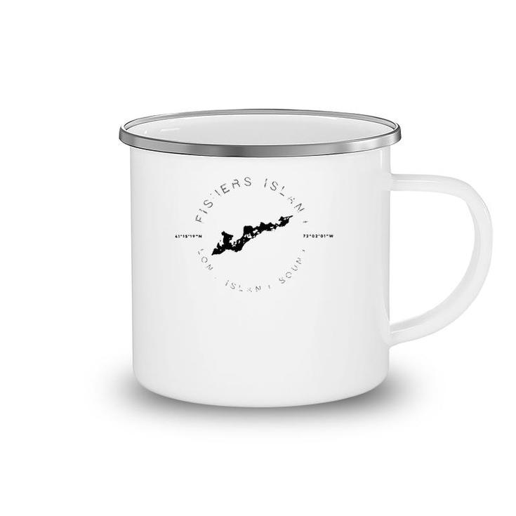 Fishers Island Long Island Ny Graphic Vintage Camping Mug