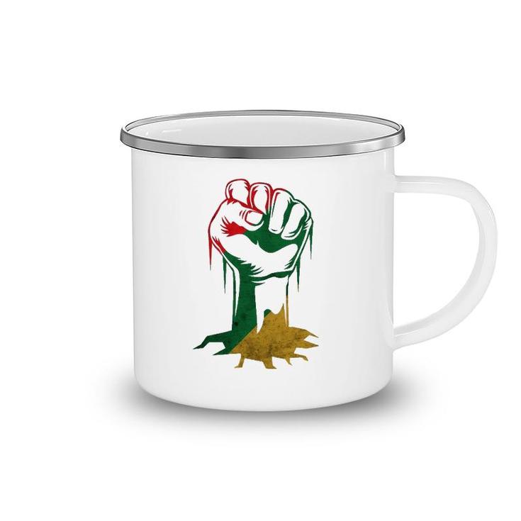 Fist Power For Black History Month Or Juneteenth Camping Mug