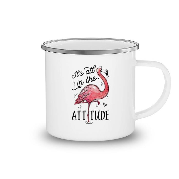 Flamingo Its All In The Attitude Camping Mug