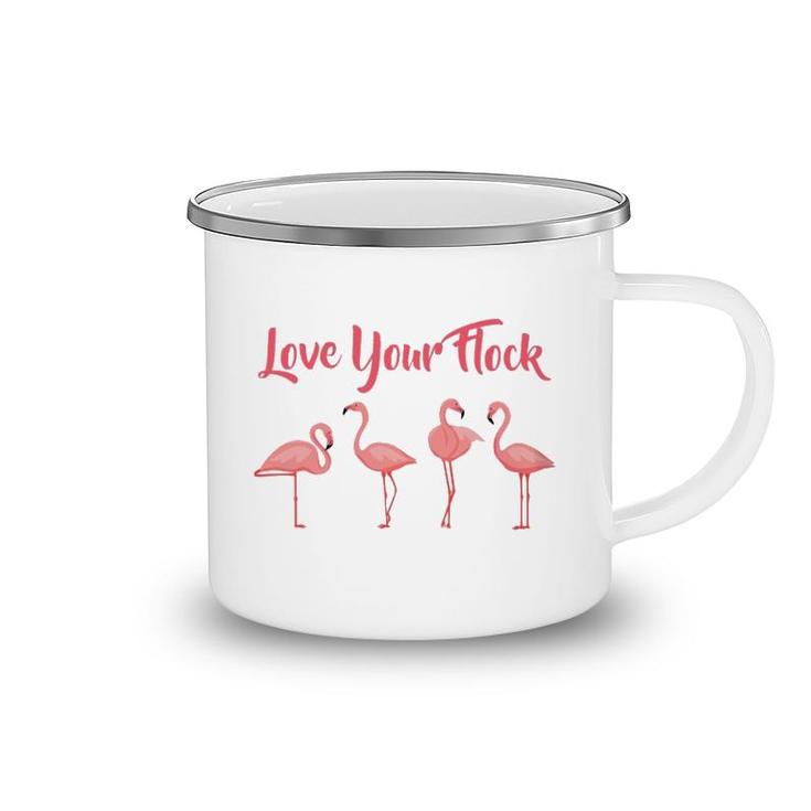 Flamingo Love Your Flock Camping Mug