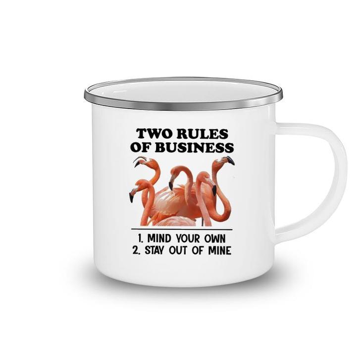 Flamingo Rules Camping Mug