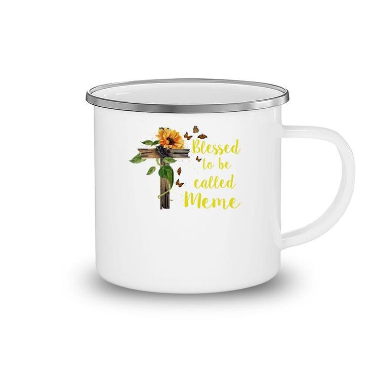 Flower Blessed To Be Called Meme Camping Mug