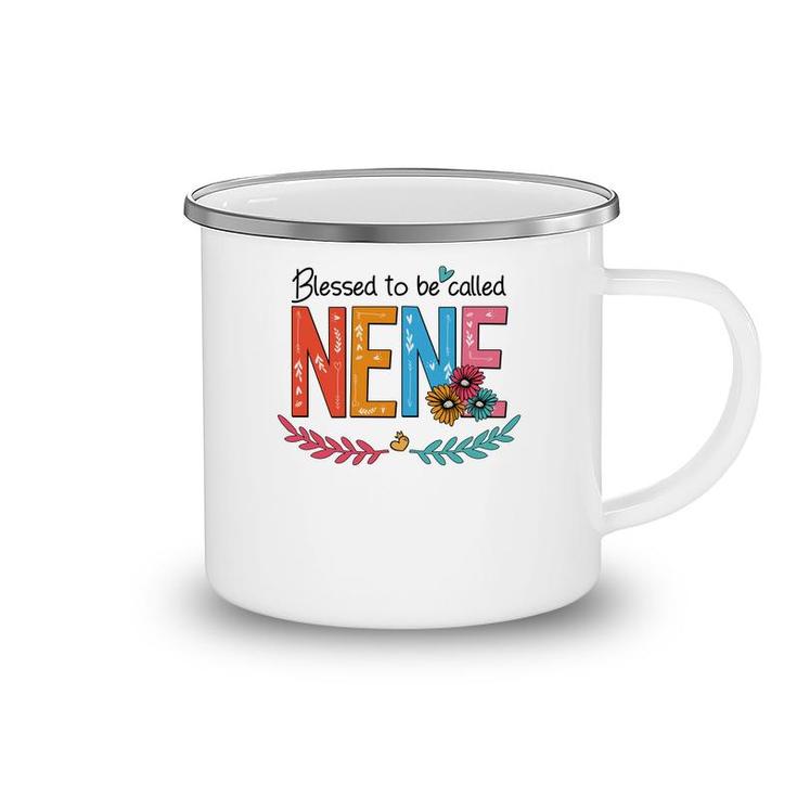 Flower Blessed To Be Called Nene Funny Camping Mug
