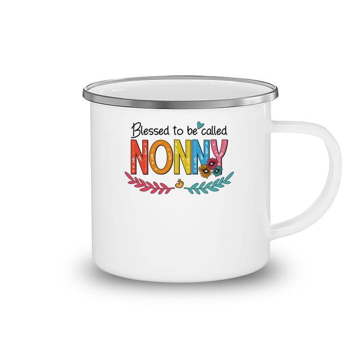 Flower Blessed To Be Called Nonny Funny Camping Mug