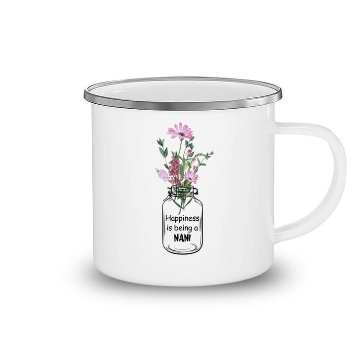 Flower Happiness Is Being A Nani Camping Mug