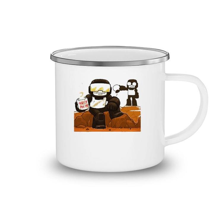 Fnf Game Tankman Having A Coffee Camping Mug