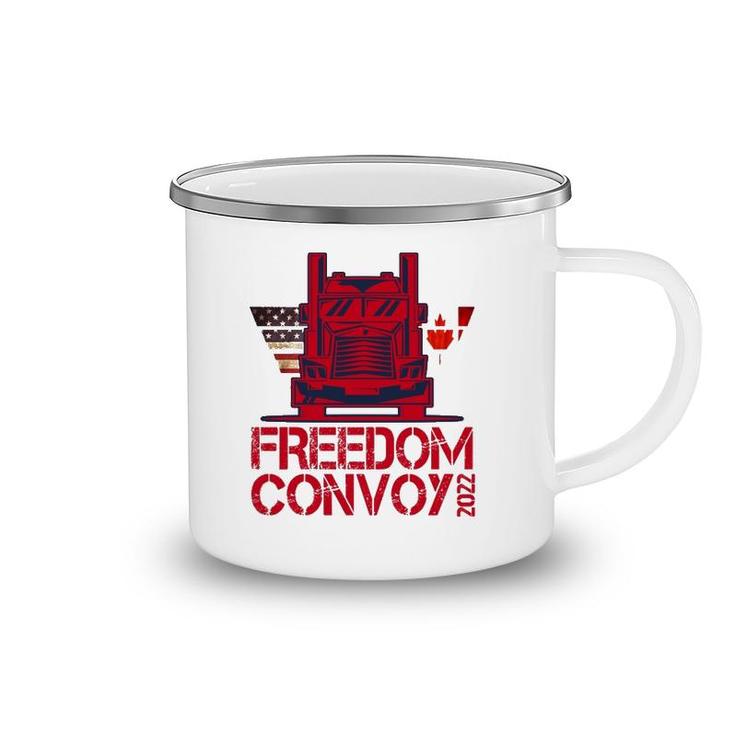 Freedom Convoy 2022 Support Our Truckers Convoy  Camping Mug