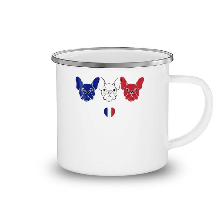 French Bulldog Lover Patriotic Camping Mug