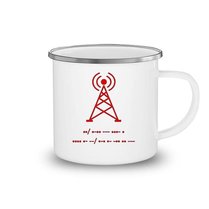 Funny Amateur Ham Radio Morse Code Gift Camping Mug