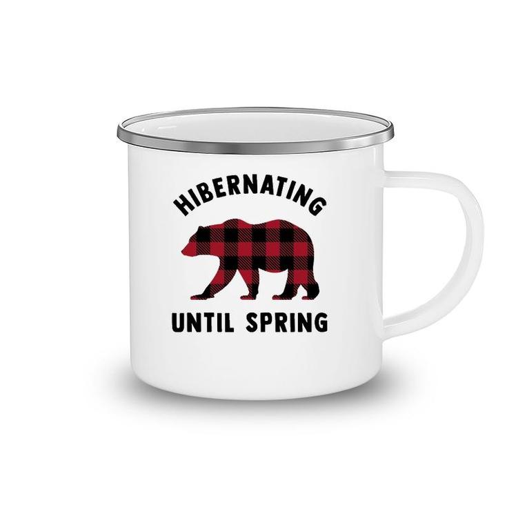 Funny Attitude Hibernating Until Spring Polar Bear Gift Camping Mug