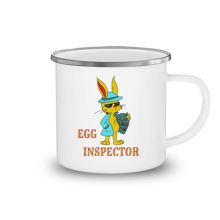 Funny Easter Bunny Egg Inspector Camping Mug