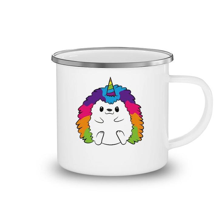 Funny Hedgehog Unicorn Kids Rainbow Hedgehog Camping Mug