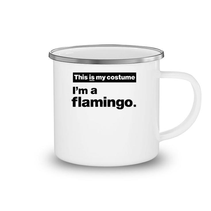 Funny Lazy This Is My Halloween Costume Pink Flamingo Camping Mug