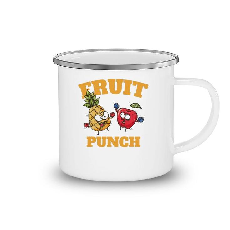 Funny Pineapple Apple Boxing Juice Tropical Fruit Punch Camping Mug
